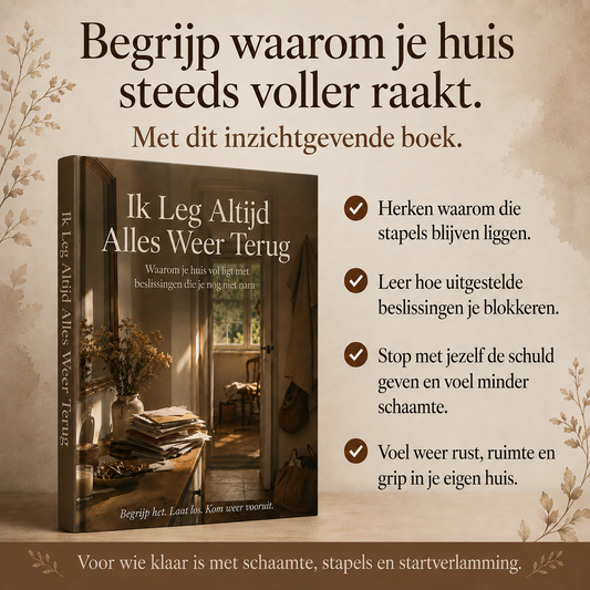 Ik Leg Altijd Alles Weer Terug: Waarom je huis vol ligt met beslissingen die je nog niet nam