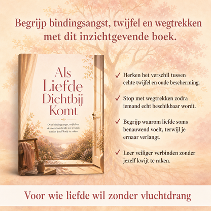 Als Liefde Dichtbij Komt: over bindingsangst, twijfel en de moed om liefde toe te laten zonder jezelf kwijt te raken.
