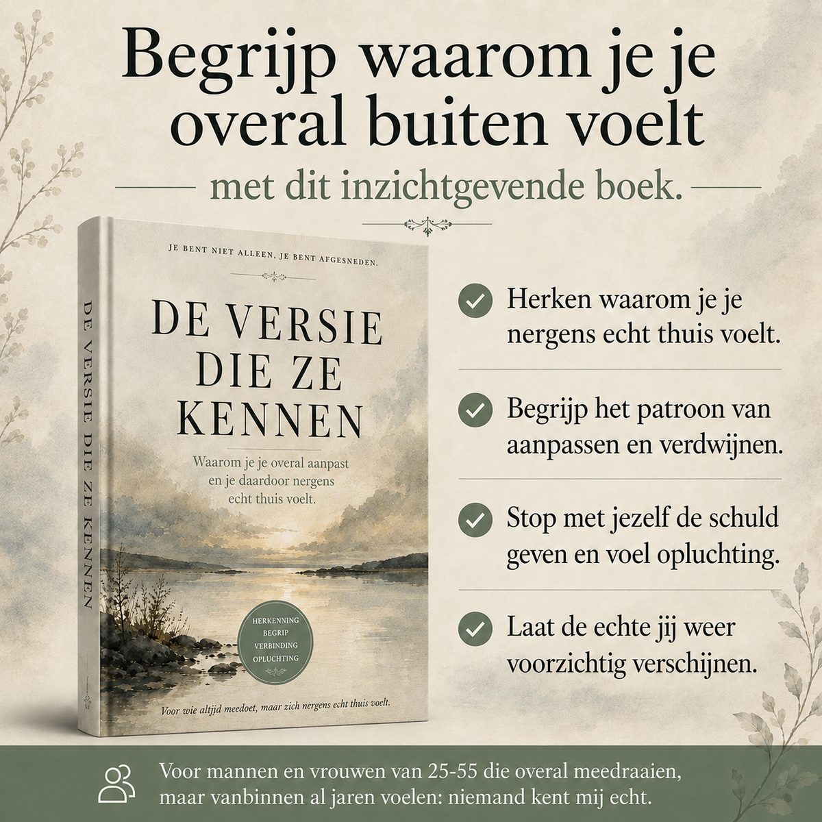 De Versie Die Ze Kennen : Waarom je je overal aanpast en je daardoor nergens echt thuis voelt.
