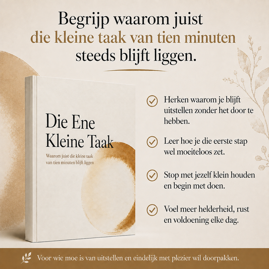Die Ene Kleine Taak : Waarom juist die kleine taak van tien minuten blijft liggen