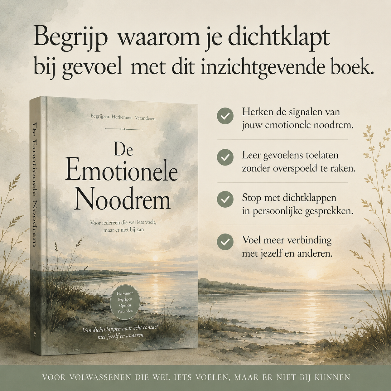 De Emotionele Noodrem : Voor iedereen die wel iets voelt, maar er niet bij kan