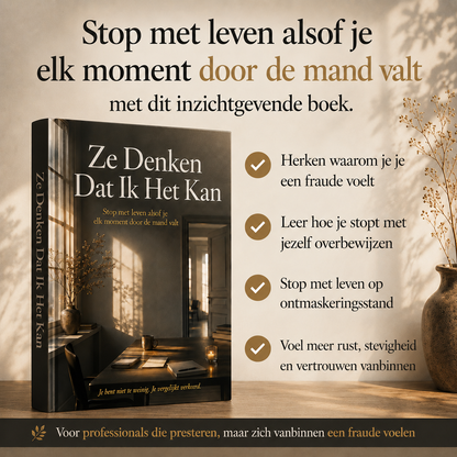 Ze Denken Dat Ik Het Kan : Stop met leven alsof je elk moment door de mand valt