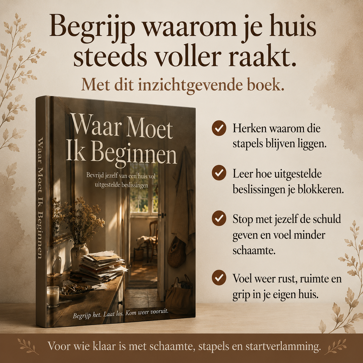 Waar Moet Ik Beginnen : Bevrijd jezelf van een huis vol uitgestelde beslissingen