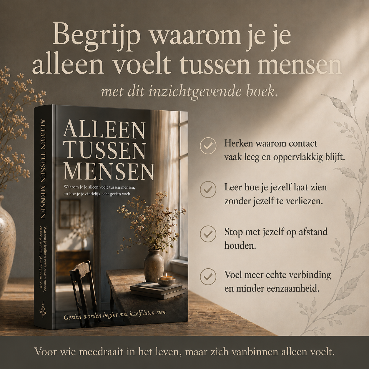 Alleen Tussen Mensen : Waarom je je alleen voelt tussen mensen, en hoe je je eindelijk echt gezien voelt