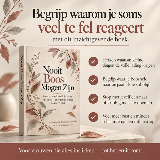 Nooit Boos Mogen Zijn : Waarom je stil wordt in plaats van boos — en waar die woede dan heen gaat.