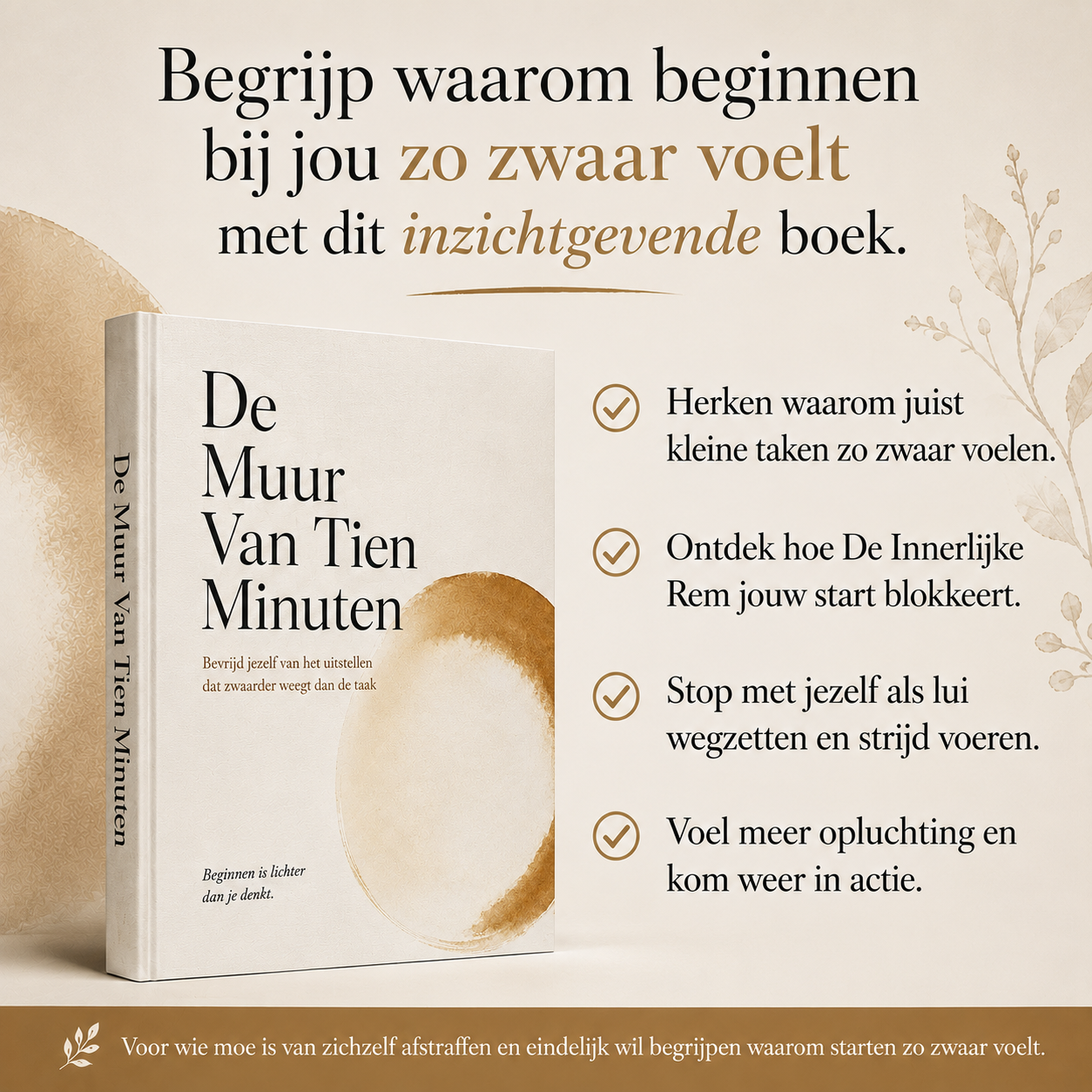 De Muur Van Tien Minuten : Bevrijd jezelf van het uitstellen dat zwaarder weegt dan de taak