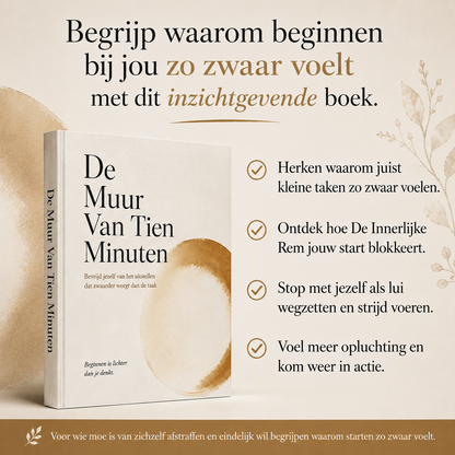 De Muur Van Tien Minuten : Bevrijd jezelf van het uitstellen dat zwaarder weegt dan de taak